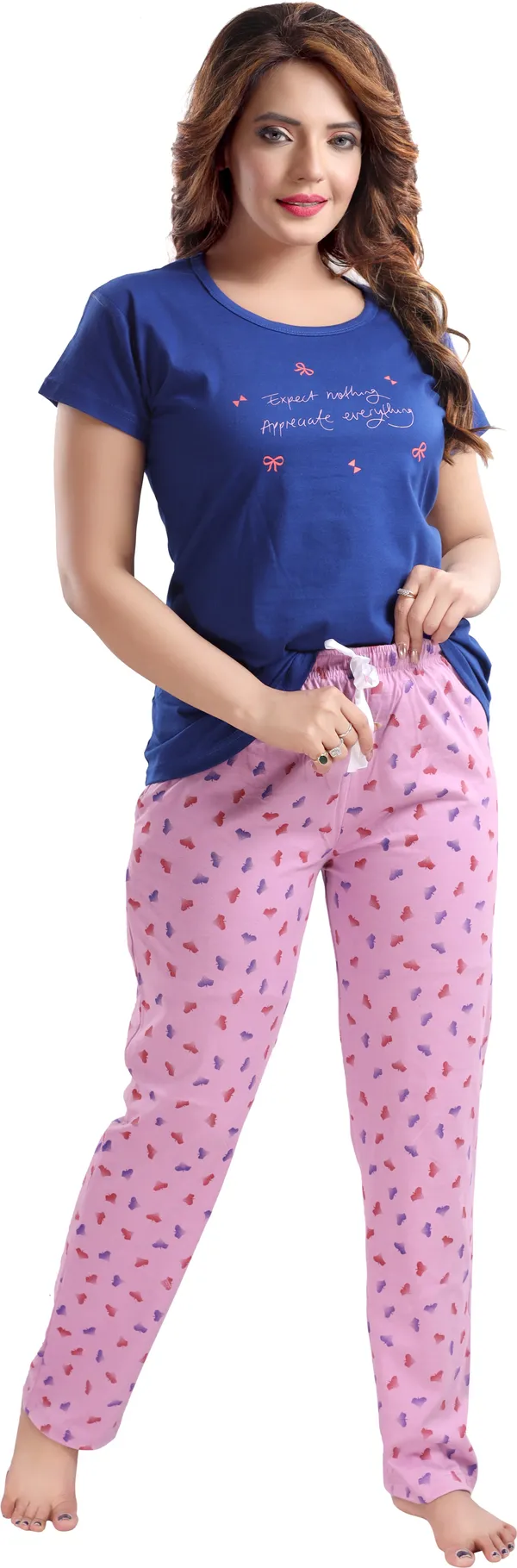 Blue_&_Pink_Cotton_Blend_Graphic_Print_Top_&_Pyjama_Set_For_Women