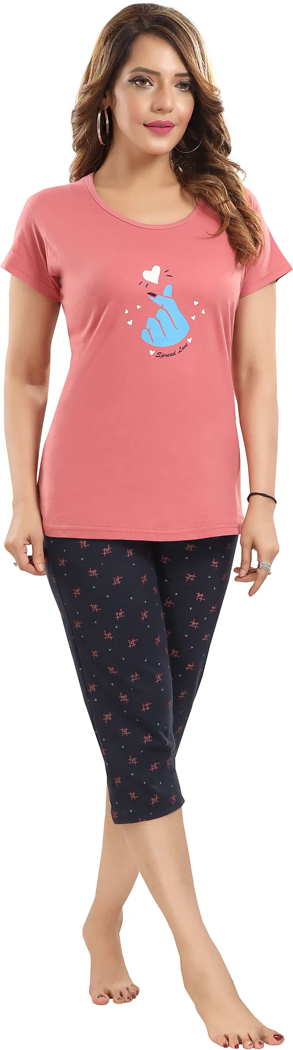 Pink_Cotton_Blend_Printed_Top_&_Pyjama_Set_For_Women