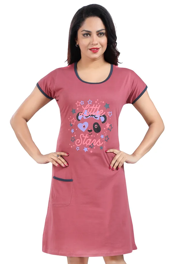 Cotton_Pink_Nighty_For_women