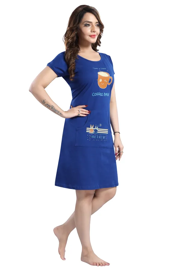 Royal_Blue_Cotton_Comfortable_Knee_Length_Nighty_For_Women