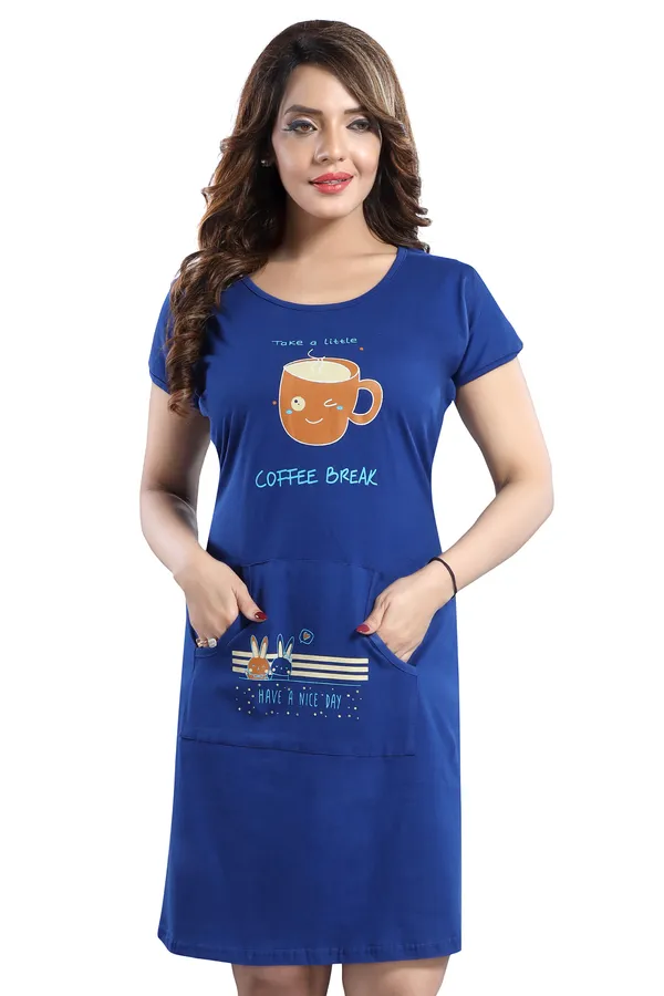 Royal_Blue_Cotton_Comfortable_Knee_Length_Nighty_For_Women