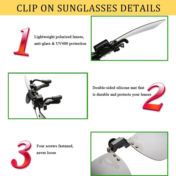 AEC_Shooter_Polarized_Clip-On_Aviator_Driving_Unisex_Sunglasses_Attaches_On_Spectacle_Frame