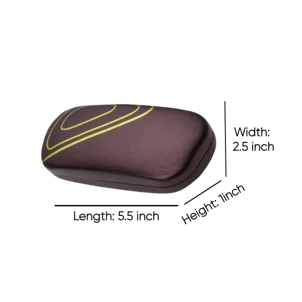 AEC_Prezio_Premium_Metal-Based_Hard_Clamshell_Eyeglasses_Case_with_PU_Leather_Exterior_-_Durable_and_Stylish_Protective_Eyewear_Cover