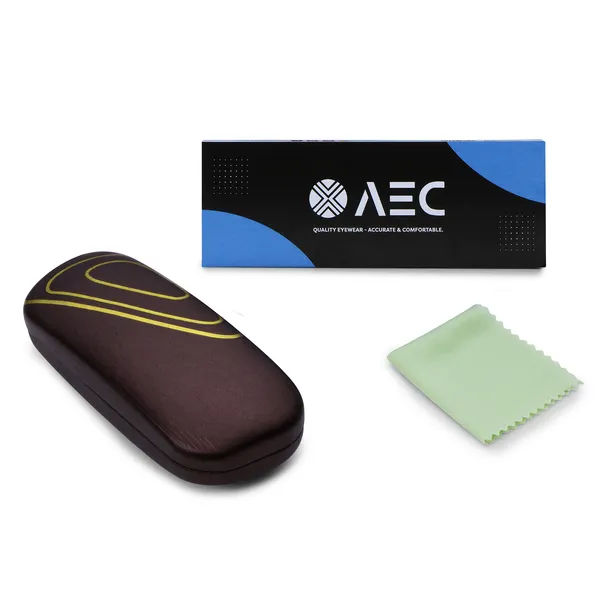 AEC_Prezio_Premium_Metal-Based_Hard_Clamshell_Eyeglasses_Case_with_PU_Leather_Exterior_-_Durable_and_Stylish_Protective_Eyewear_Cover