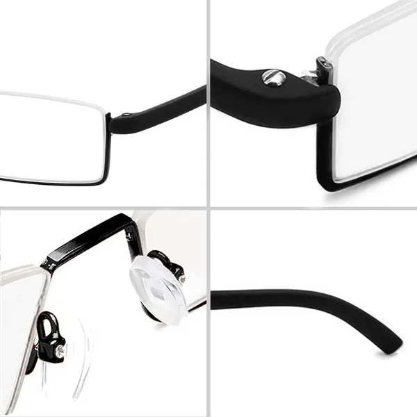 AEC_Executive1_Designer_Portable_Semi-Rimless_Reading_Glasses_Lightweight,_Flexible,_with_Easy_Slide_Flip_Case