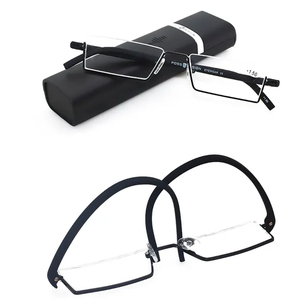 AEC_Executive1_Designer_Portable_Semi-Rimless_Reading_Glasses_Lightweight,_Flexible,_with_Easy_Slide_Flip_Case