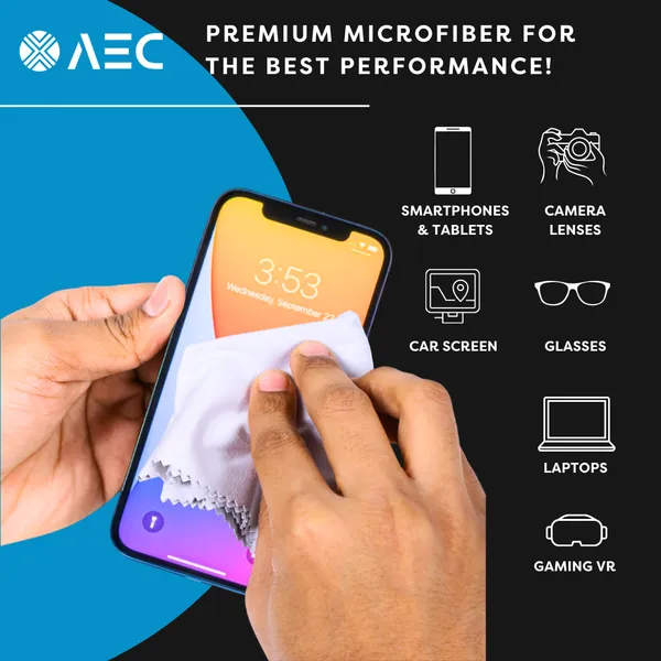 AEC_Ultra_Premium_Microfiber_Cleaning_Cloth_for_Mobile_Screen,_Camera_Lenses,_Tablets,_Monitors_etc_Pack_Of_6