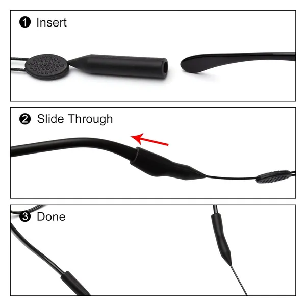 AEC_Cable_Zips_Adjustable_Sports_Sunglasses_Strap_Eyeglasses_Lanyard_Retainer_No_Tail_Anti_Slip_Glasses_Holder_Cord_(14IN,_Black,_Pack_Of_4)