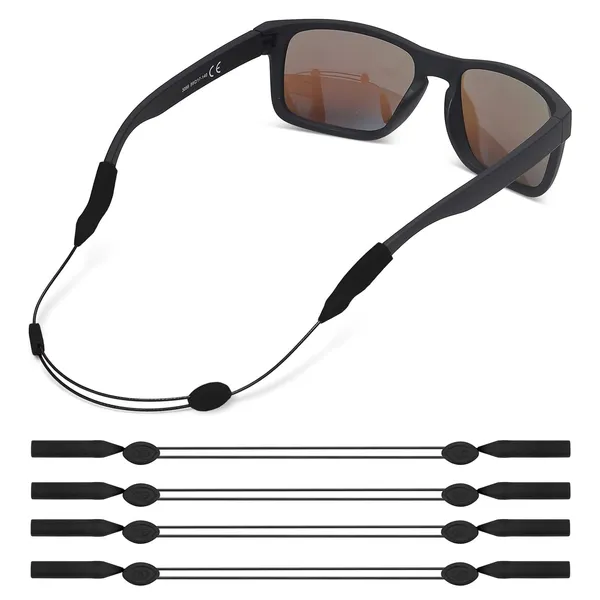 AEC_Cable_Zips_Adjustable_Sports_Sunglasses_Strap_Eyeglasses_Lanyard_Retainer_No_Tail_Anti_Slip_Glasses_Holder_Cord_(14IN,_Black,_Pack_Of_4)