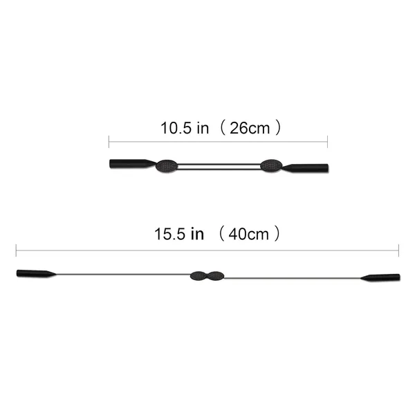 AEC_Cable_Zips_Adjustable_Sports_Sunglasses_Strap_Eyeglasses_Lanyard_Retainer_No_Tail_Anti_Slip_Glasses_Holder_Cord_(14IN,_Black,_Pack_Of_4)