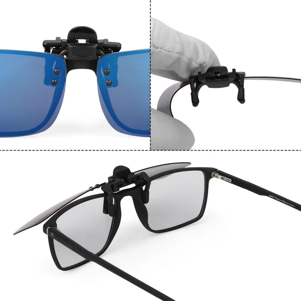 AEC_Shooter_Polarized_Clip-On_Aviator_Driving_Unisex_Sunglasses_Attaches_On_Spectacle_Frame
