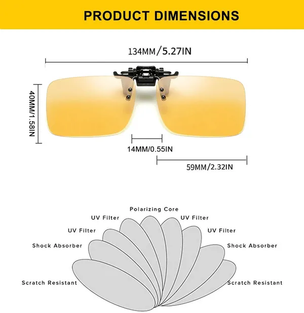 AEC_Shooter_Polarized_Clip-On_Aviator_Driving_Unisex_Sunglasses_Attaches_On_Spectacle_Frame