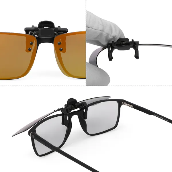 AEC_Shooter_Polarized_Clip-On_Aviator_Driving_Unisex_Sunglasses_Attaches_On_Spectacle_Frame