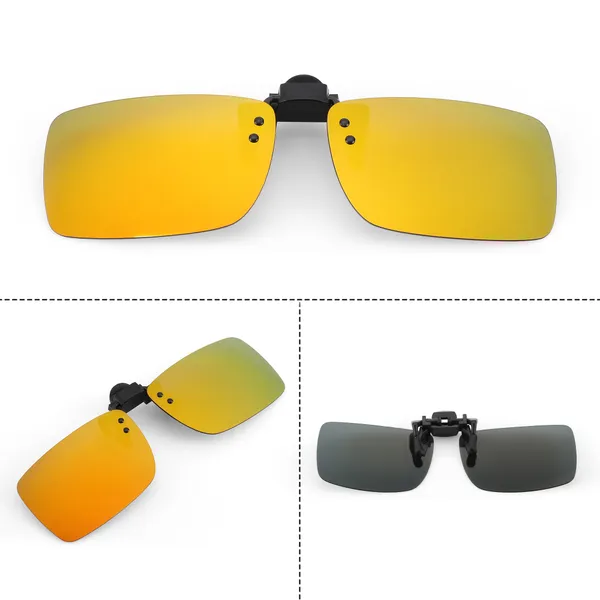 AEC_Shooter_Polarized_Clip-On_Aviator_Driving_Unisex_Sunglasses_Attaches_On_Spectacle_Frame