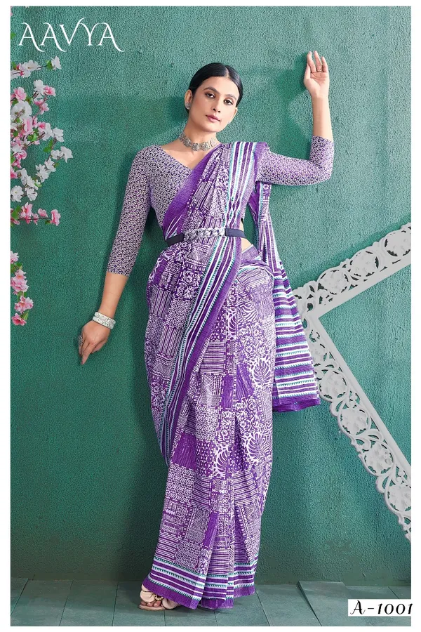Pure_Soft_Cotton_Hand_Block_Printed_Saree_Purple_with_Unstiched_Blouse_Fabric