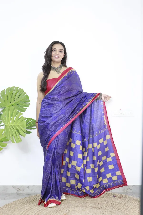 Hand_Blcok_Print_Pure_mul_Cotton_Saree_With_Blouse_Piece_with_Unstiched_Blouse_Fabric