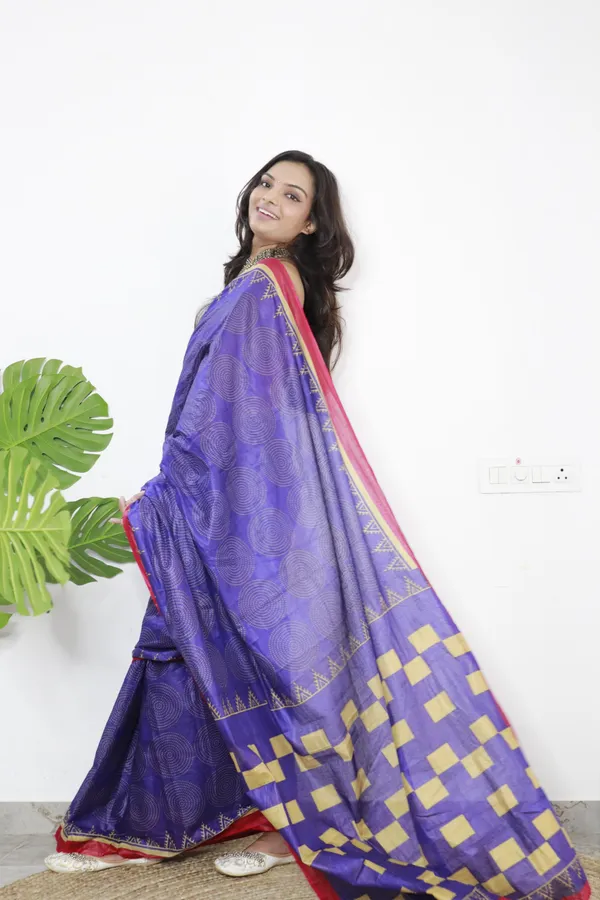 Hand_Blcok_Print_Pure_mul_Cotton_Saree_With_Blouse_Piece_with_Unstiched_Blouse_Fabric