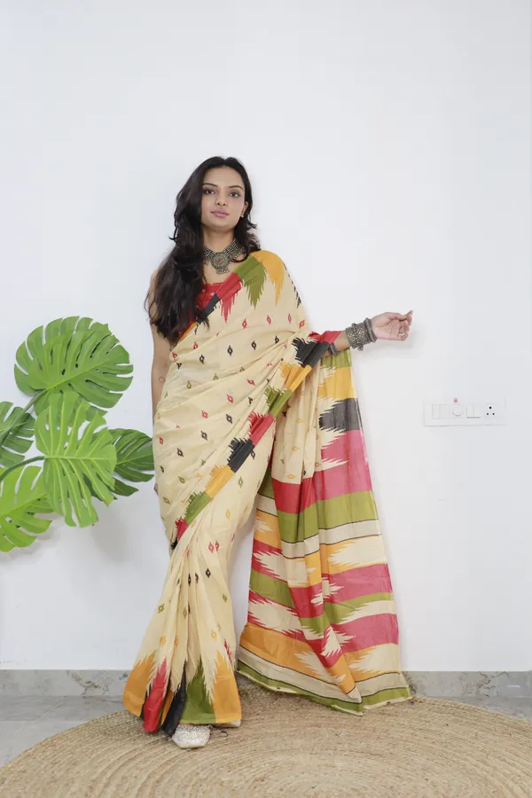 hand_Block_Print_Pure_mul_Cotton_Saree_With_Blouse_Piece_with_Unstiched_Blouse_Fabric
