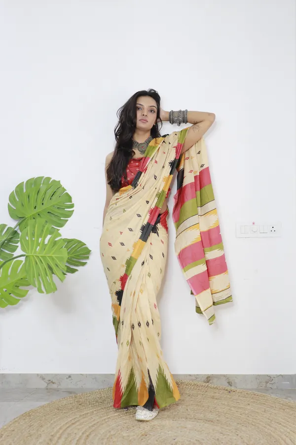hand_Block_Print_Pure_mul_Cotton_Saree_With_Blouse_Piece_with_Unstiched_Blouse_Fabric