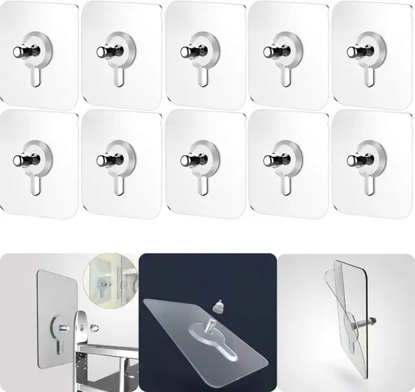 Wall_Sticker_Screw_Hooks,_Self_Adhesive_Nail_Free_Wall_Sticker_Hook_Screw_combo_Hook___(BUY_30_SCREW_AND_GET_30_HOOKS_Free_(Pack_of_60)