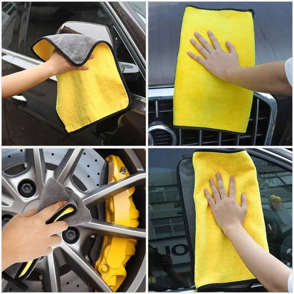 Combo-_1_Microfiber_Car_Cleaning_Cloth_&_1_Brass_Nozzle_for_Cleaning_Vehicle,_Stairs,_Wall_etc.