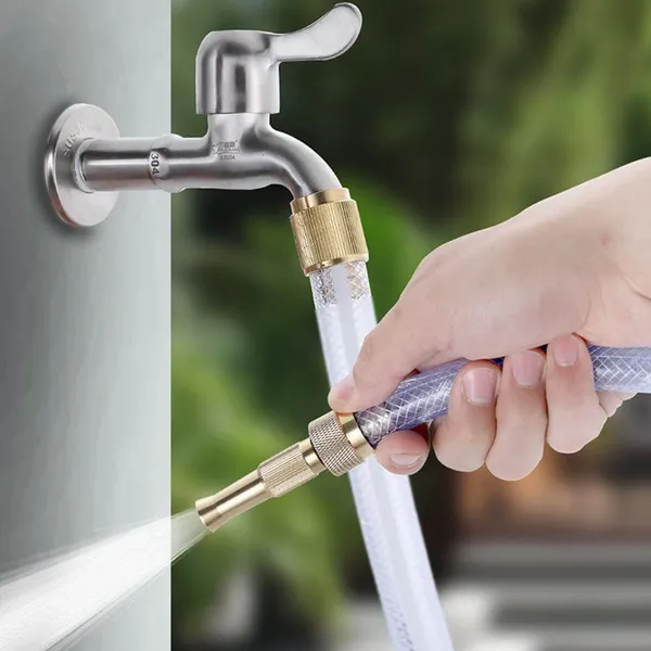 Combo-_1_Microfiber_Car_Cleaning_Cloth_&_1_Brass_Nozzle_for_Cleaning_Vehicle,_Stairs,_Wall_etc.