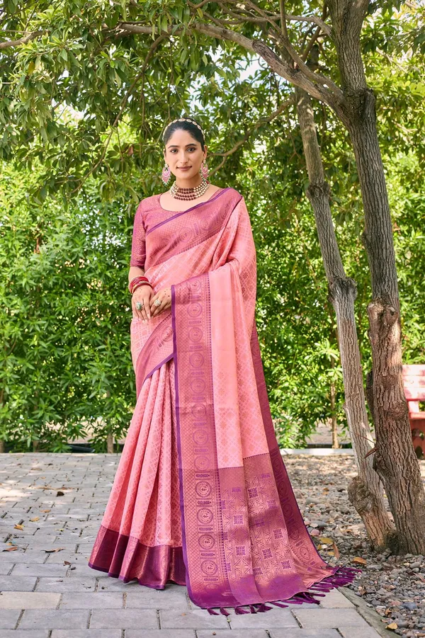 Baby_Pink_Soft_Kanchipuram_Silk_Saree_With_Copper_Zari_Work