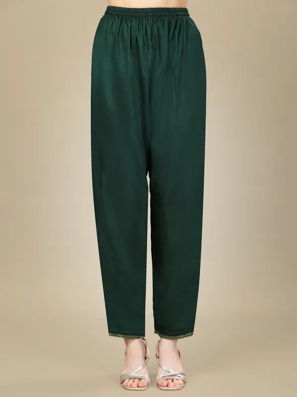 Dark_Green_Silk_Blend_Kurta_Pant_Dupatta_Set_With_Embroidery_&_Sequence_Work