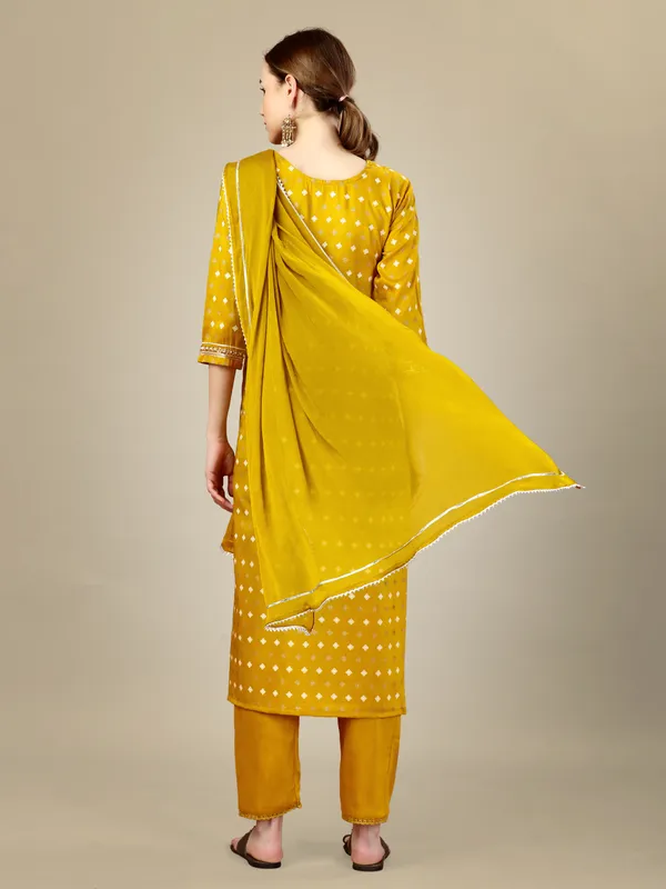 Golden_Silk_Blend_Kurta_Pant_Dupatta_Set_With_Embroidery_&_Sequence_Work