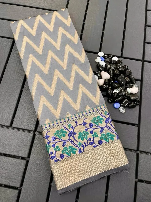 Gray_Soft_Banarasi_Silk_Saree_With_Zari_Weaving_Work