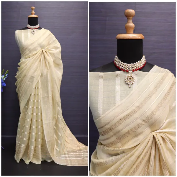 Lemon_Yellow_Soft_Tussar_Silk_Saree_With_Gold_Zari_Weaving_Border