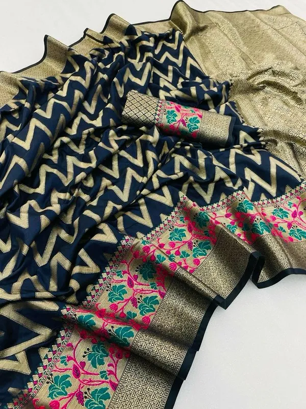 Navy_Blue_Soft_Banarasi_Silk_Saree_With_Zari_Weaving_Work
