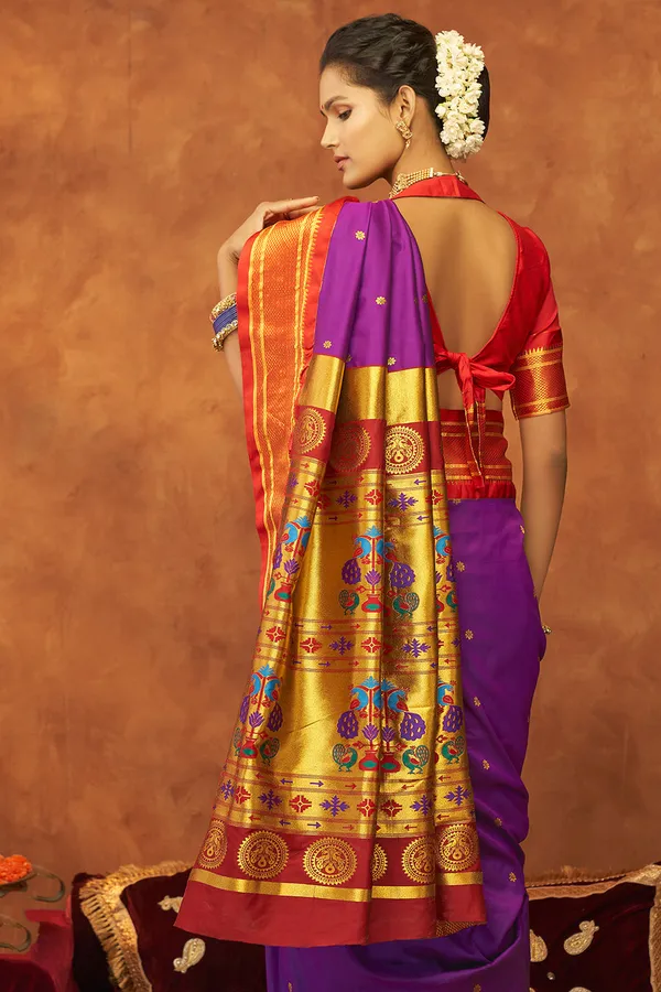 Purple_Soft_Paithani_Saree_With_Gold_Zari