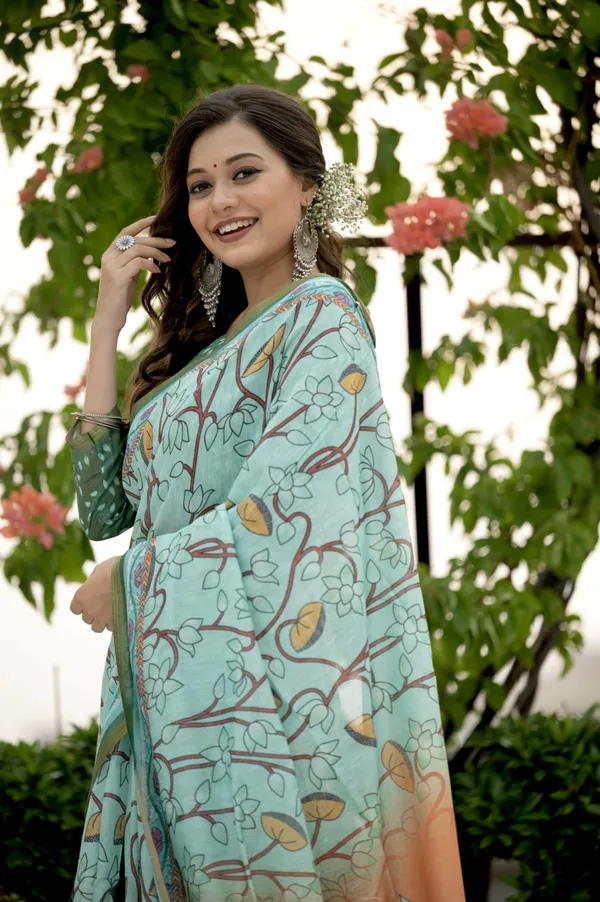 Soft_Pichwai_Print_Mul_Linen_Cotton_Saree