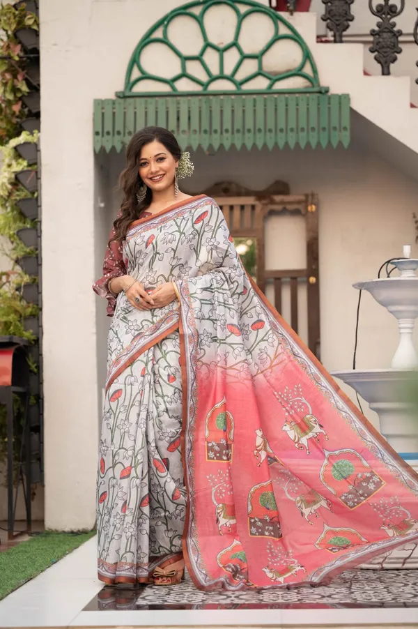 Soft_Pichwai_Print_Mul_Linen_Cotton_Saree