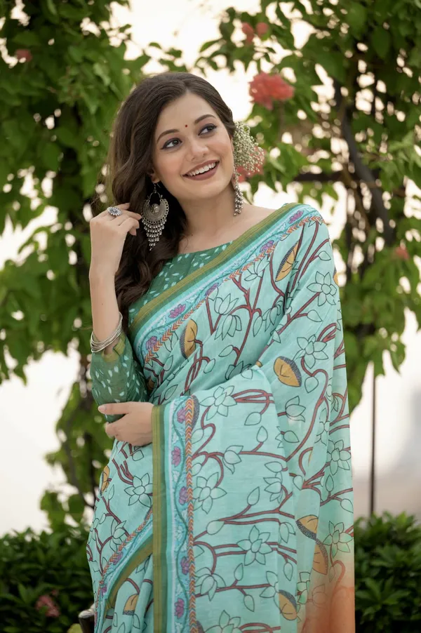 Soft_Pichwai_Print_Mul_Linen_Cotton_Saree