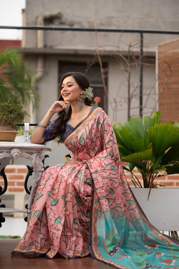 Soft_Pichwai_Print_Mul_Linnen_Cotton_Saree