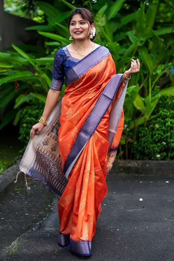 Soft_Raw_Silk_Saree_With_Bandhani_Print_&_Weaving_Border