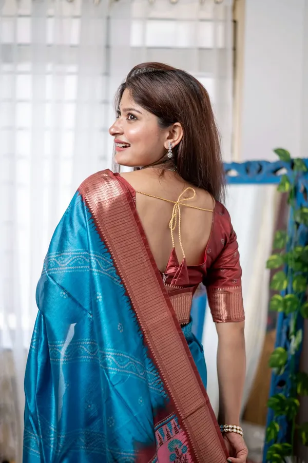 Soft_Raw_Silk_Saree_With_Bandhani_Print_&_Weaving_Border