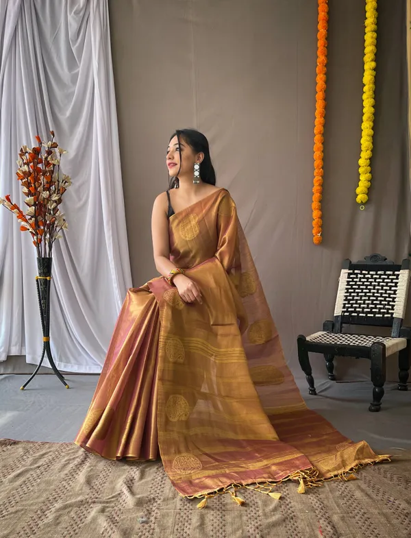 Beige_Banarasi_Tissue_Silk_Saree