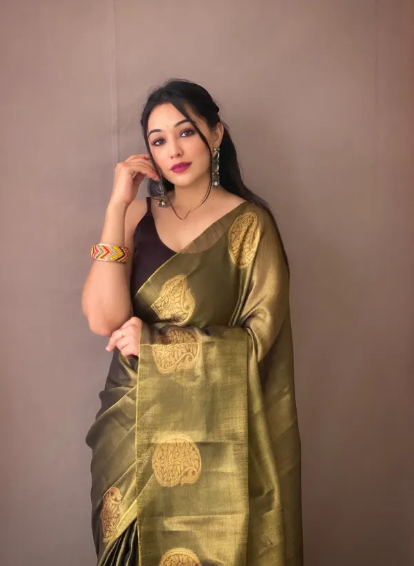 Green_Banarasi_Tissue_Silk_Saree