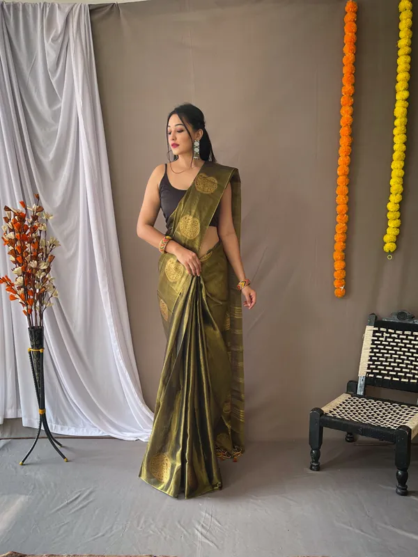 Green_Banarasi_Tissue_Silk_Saree