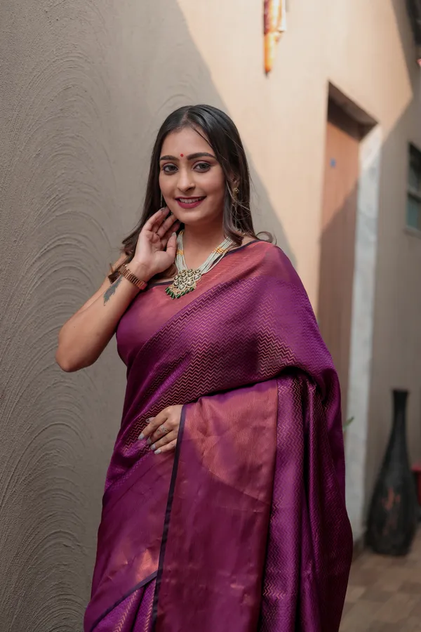 Purple_Kanjivaram_Silk_Saree_with_Heavy_Copper_Zari_Work_-_Timeless_Elegance_With_Blouse_Piece_Attached