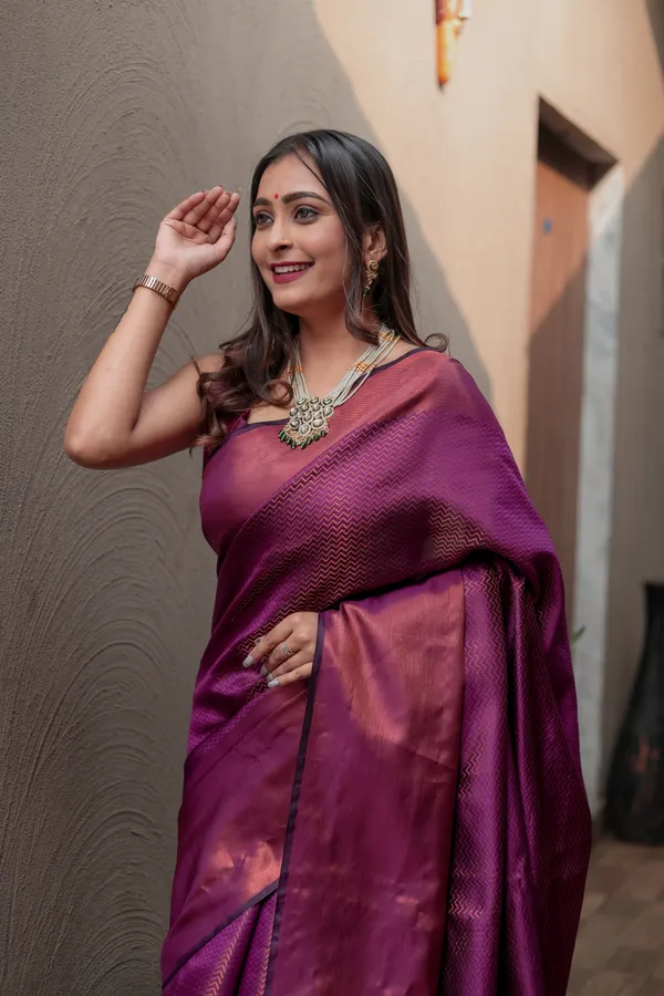 Purple_Kanjivaram_Silk_Saree_with_Heavy_Copper_Zari_Work_-_Timeless_Elegance_With_Blouse_Piece_Attached