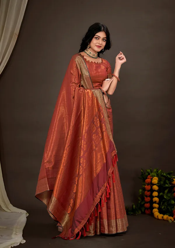 Copper_Luxurious_Kanjivaram_Silk_Saree_Weave_of_Royalty_With_Blouse_Piece_Attached