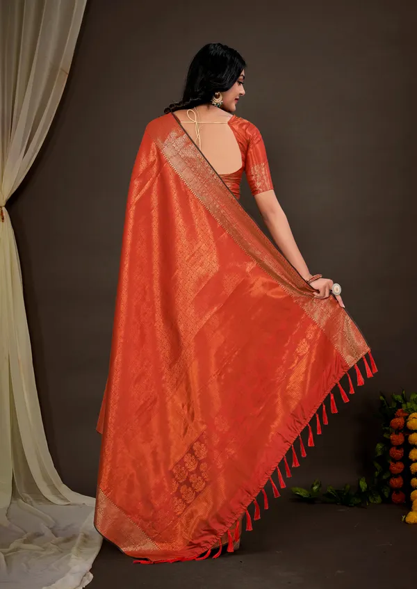 Red_Luxurious_Kanjivaram_Silk_Saree_Weave_of_Royalty_With_Blouse_Piece_Attached