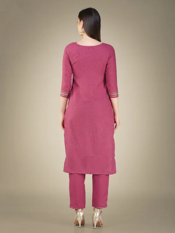 Wine_Cotton_Magic_Slub_Kurti_Pant_Dupatta_Set_With_Embroidery_&_Sequence_Work