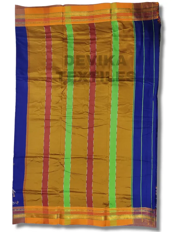 Blue__Cottonsilk_ilkal_Kasuti_work_saree_with_running_blouse_piece