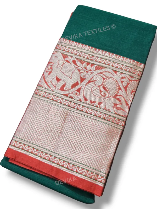 Bottle_Green_Big_Elephant_Silver_Jari_Border