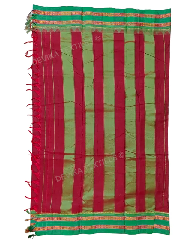 Maroon_Sanvi_Narayanpeth_Pure_Handloom_Cotton_Saree_With_Running_Blouse_Piece(Same_As_saree)